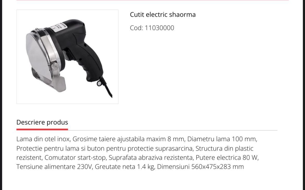 Vand 2 aparate de shaorma/kebab , cutit electric si grill