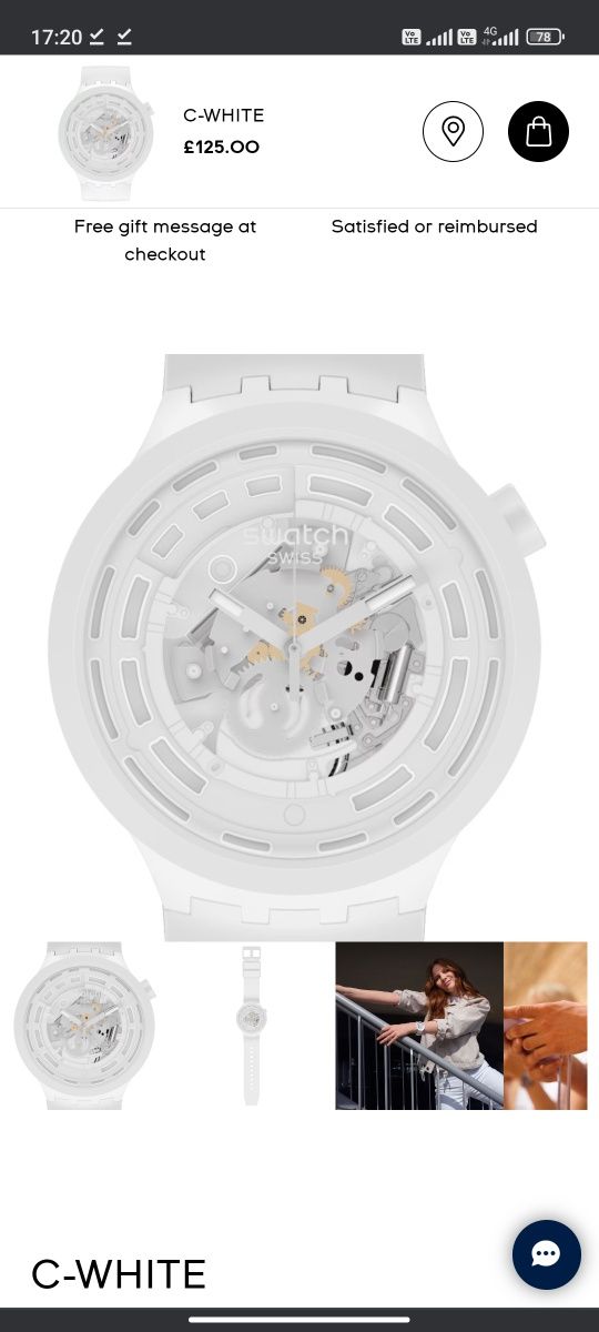 Ceas Swatch Nou C-White Bioceramic, Unisex