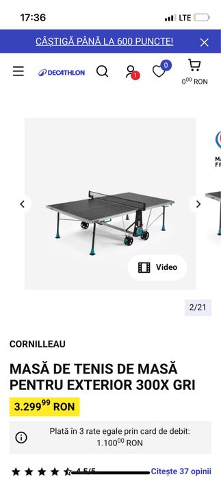 Masa tenis exterior Corneilleau noua