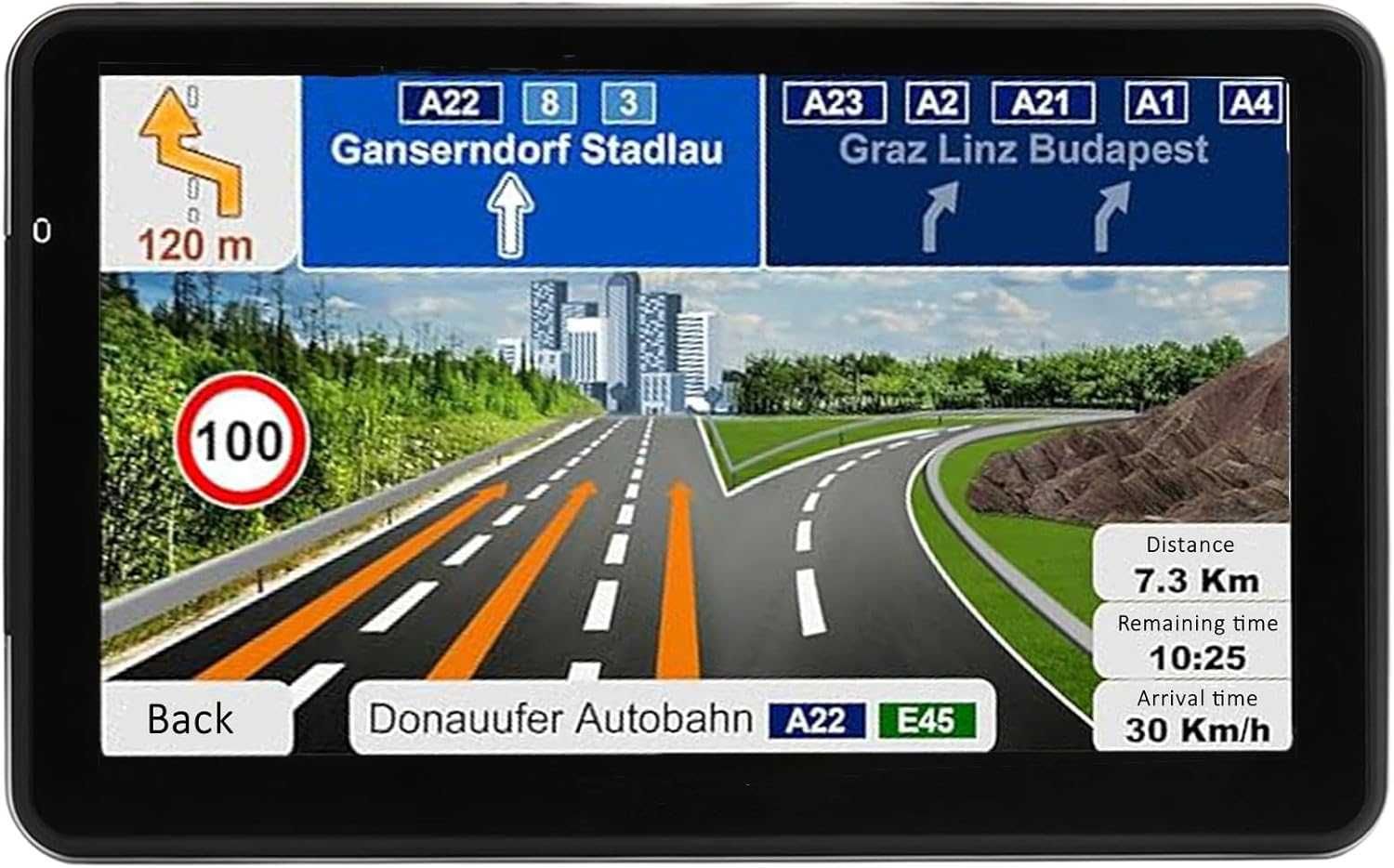 GPS навигация, 7 инча екран, 8GB, 256MB, FM предавате