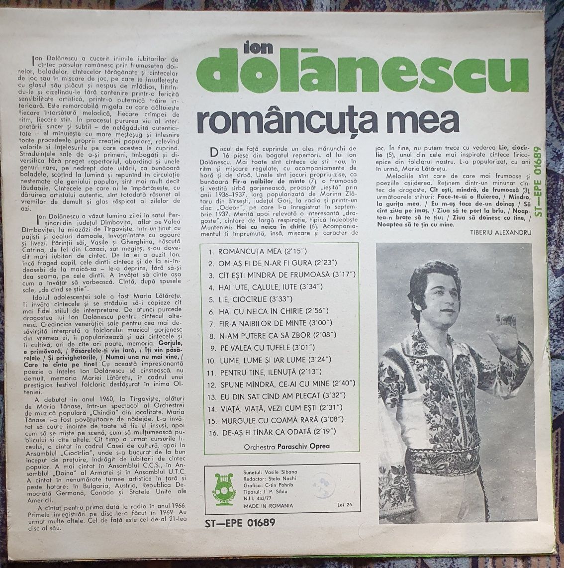 Discuri de vinil cu muzică populară