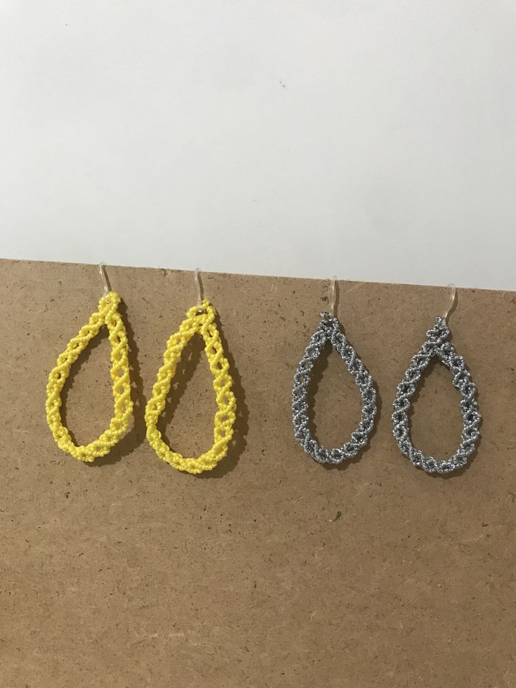 Cercei macrame, handmade