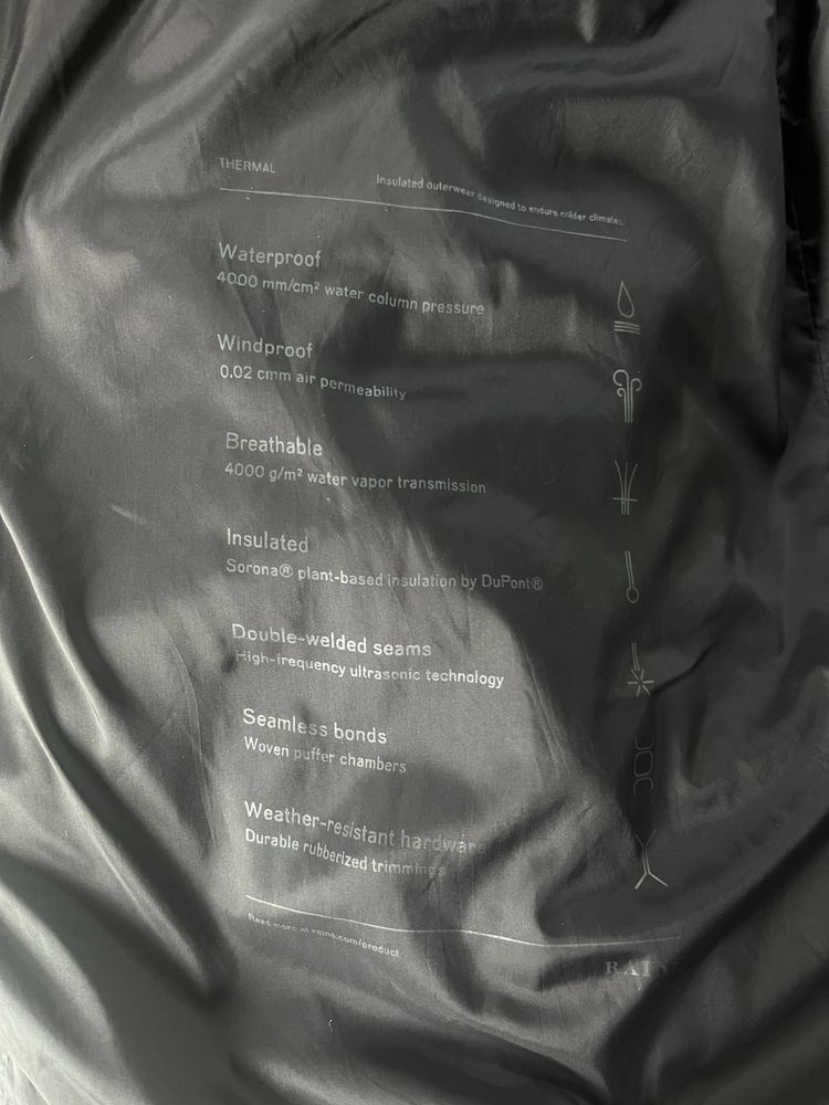 Rains Puffer Jacket размер М