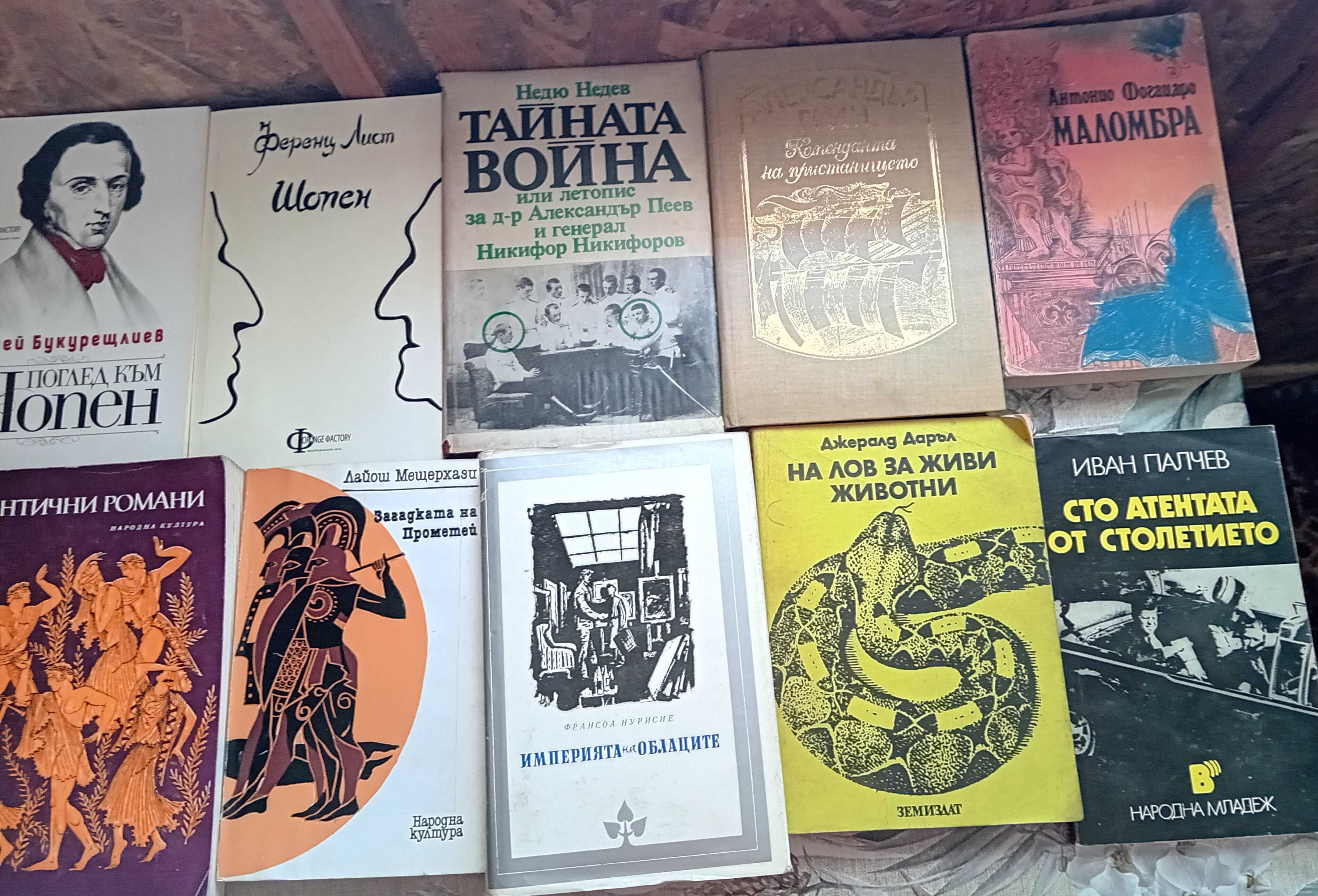 Книги различна тематика: детски, исторически, биографии, художествена