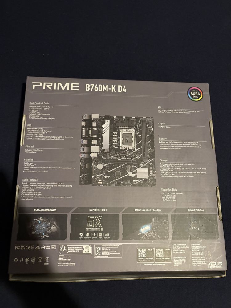 Дънна платка - ASUS PRIME B760M-K D4