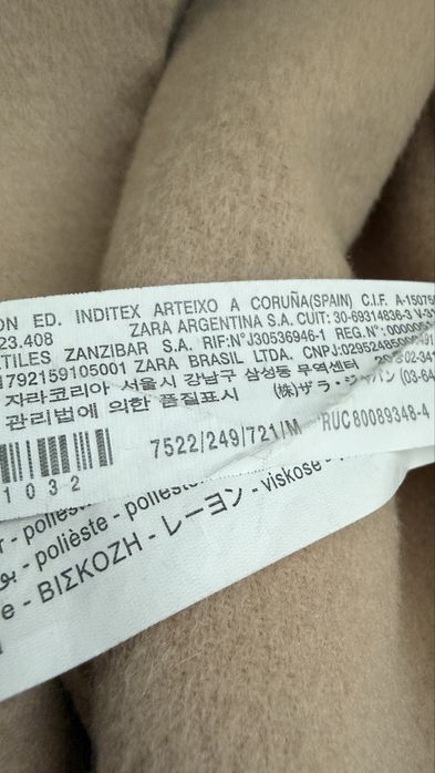 Zara палто тип “халат” от вълнен бленд