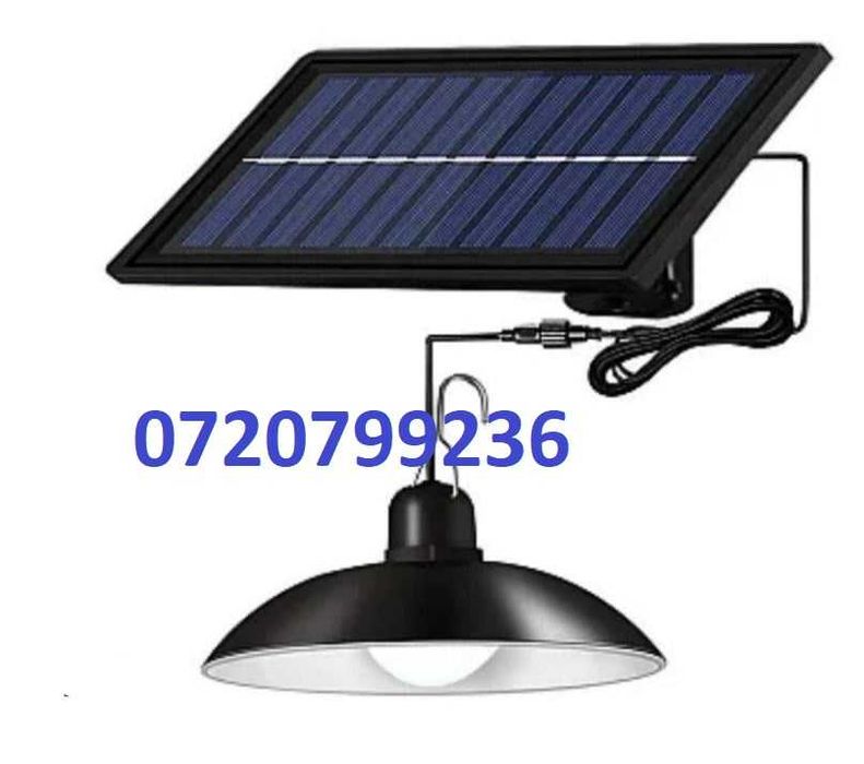 Bec retro cu panou solar si telecomanda NOU