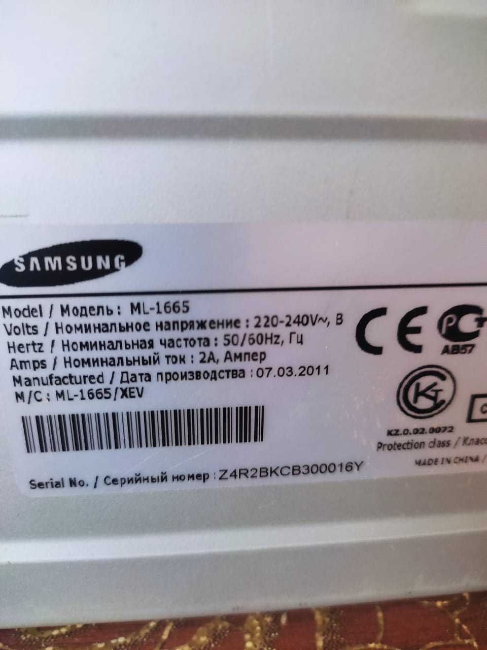 Принтер лазерный Samsung ML-1665, ч/б, A4 50000тг