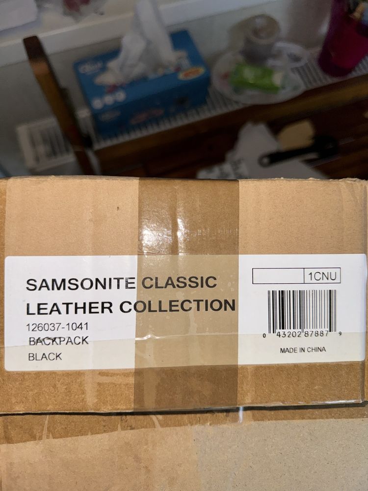 NOU NOUT: Classic Leather Backpack Samsonite