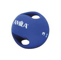 Медицинска Топка с Хват Amila Dual Ball 3 кг, Фитнес Топки с Дръжки