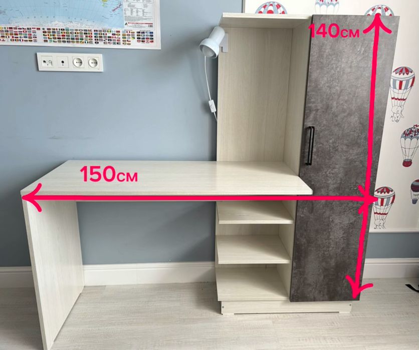 Школьный стол со шкафчиком 28000 тенге