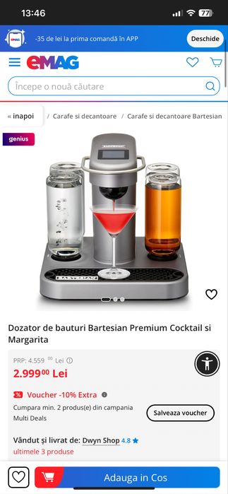 Aparat cocktail barestian cocktail maker
