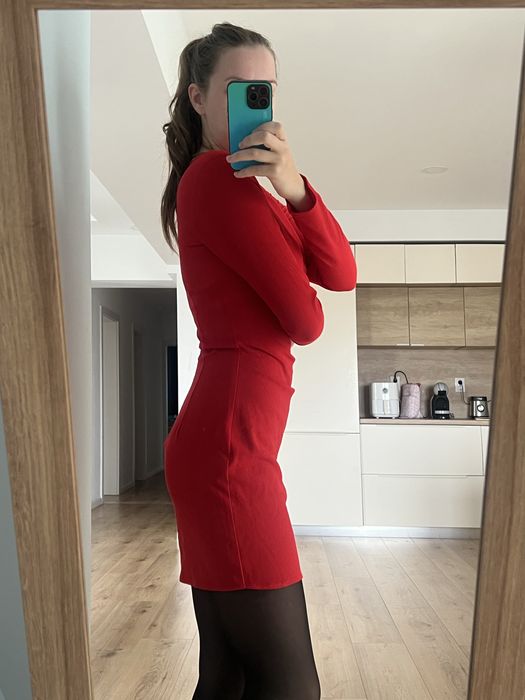 Rochie mini H&M roșie, mărimea S