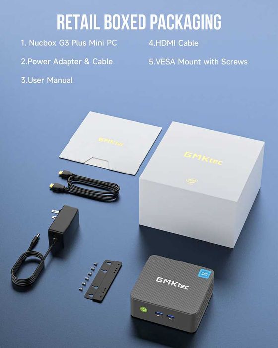 Mini PC GMKTEC Nucbox G3 Plus N150  32 GB  3200 Mhz + 512GB