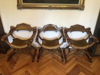 Set de 3 jilturi,scaune franceze din lemn masiv