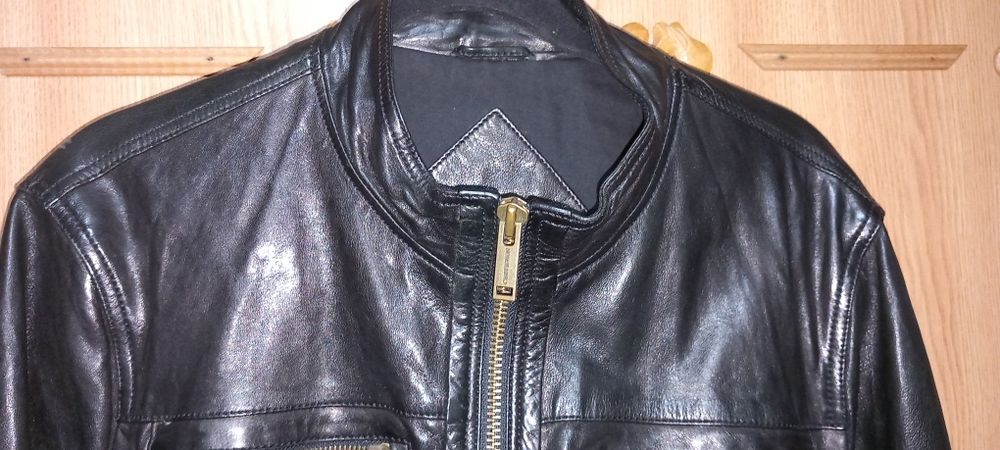 Geacă de piele naturală Chevignon, mărimea M