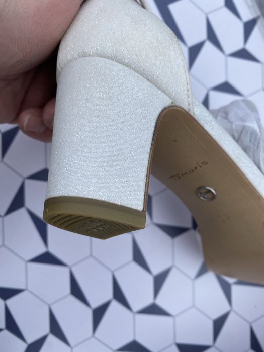 Pantofi albi mireasa 39