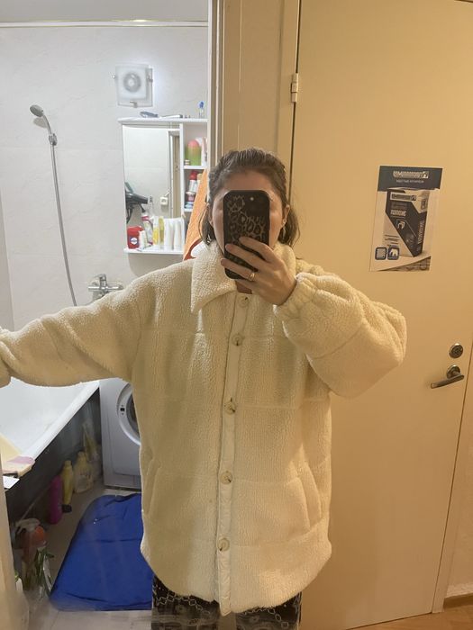 Шубка тедди оверсайз, курточка осень, размер XL-48