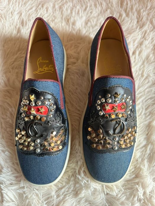 Christian Louboutin питон и обувки деним