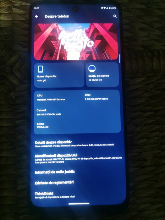 Motorola g15 ram boost pana la 16