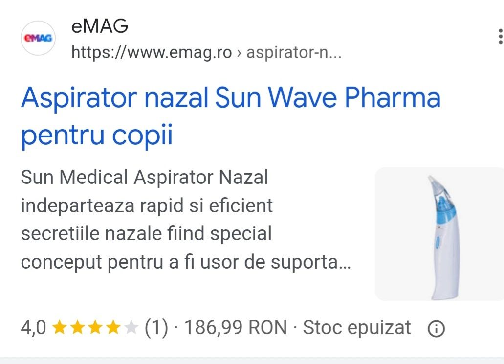 Aspirator nazal pt bebeluși