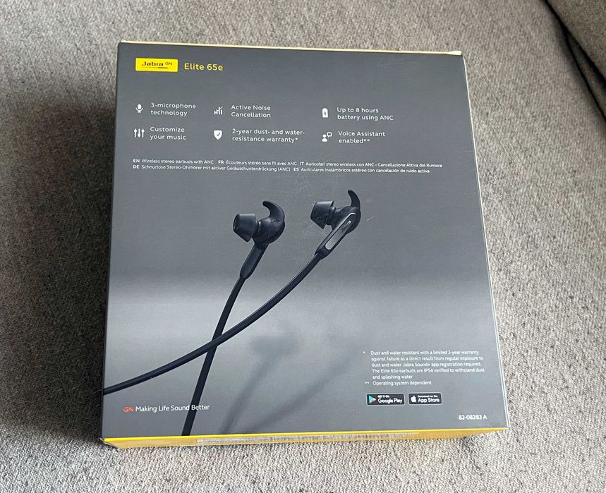Casti wireless Jabra Elite 65e cu ANC aproape noi baterie defecta