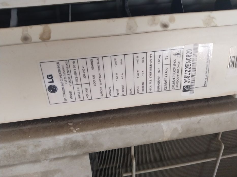 Konditsioner LG 12 talik aybi yoʻq ishlidi.