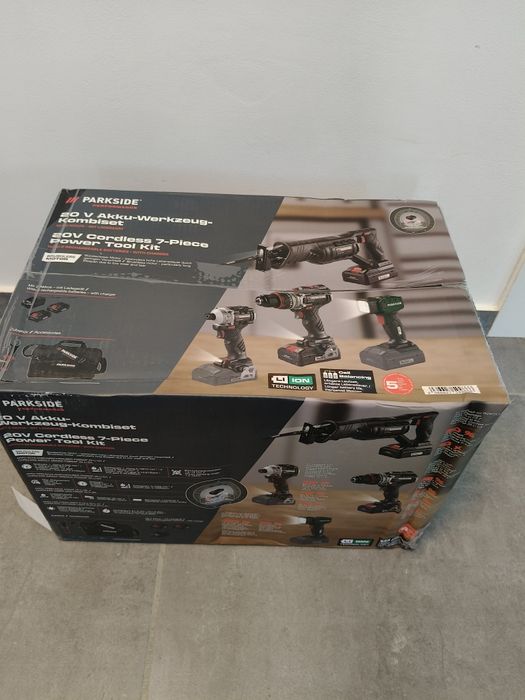 Set unelte parkside performance 20v 7 piese impact găurit  sabie