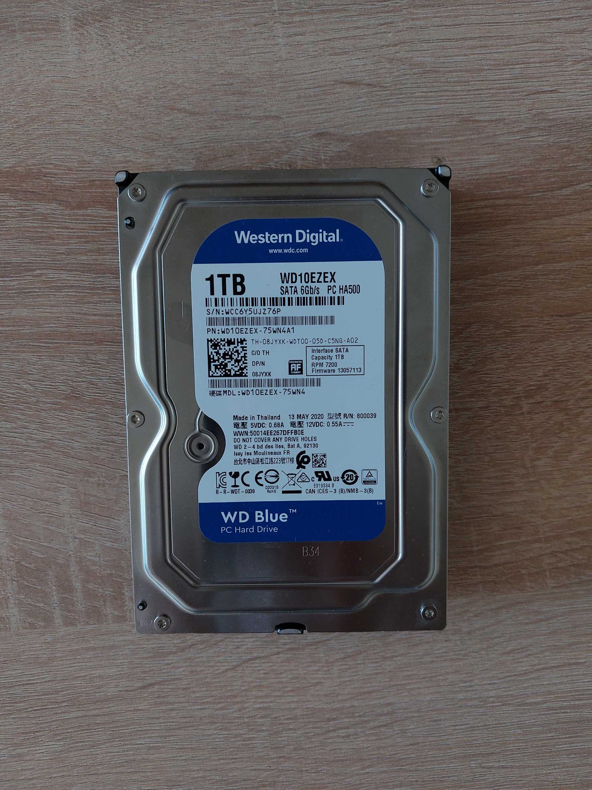 Western Digital Blue 3.5 1TB 7200rpm 64MB SATA3 (WD10EZEX)