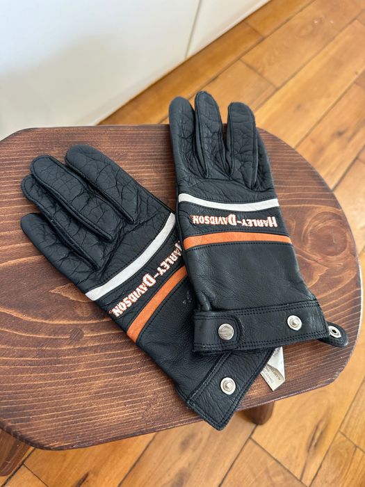 Manusi piele  Harly Davidson  marimea M in Stare FOARTE buna