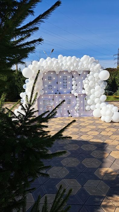 Гендер пати Метровые буквы