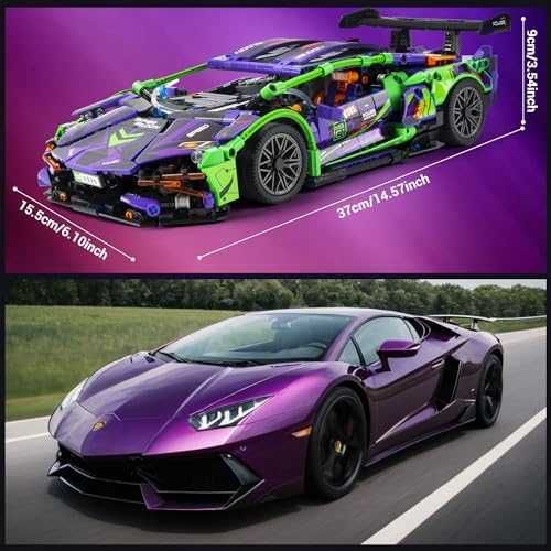 Техничен Конструктор Автомобил Спортна Количка Подарък за Инженери