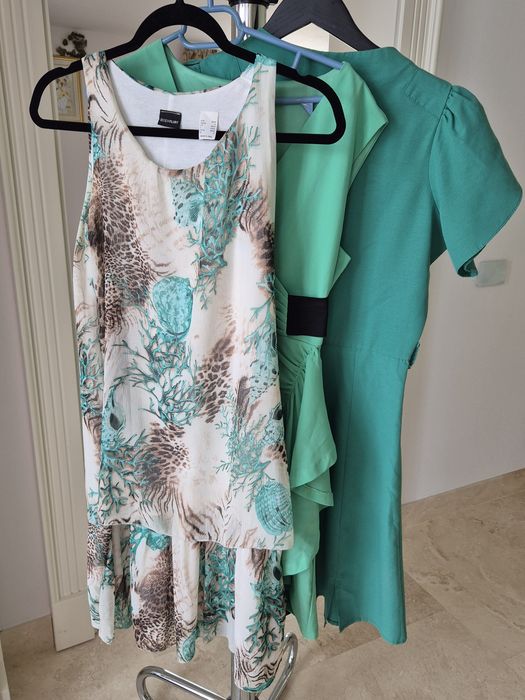 Rochie mini eleganta verde VILA marime S