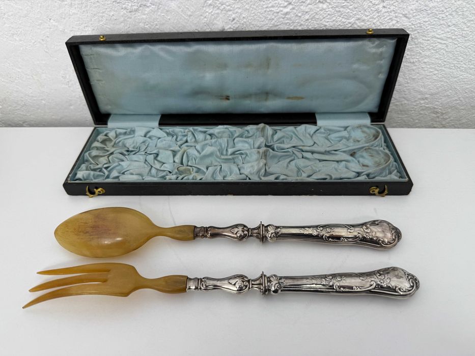 Френски сребърни прибори за салата. №7556