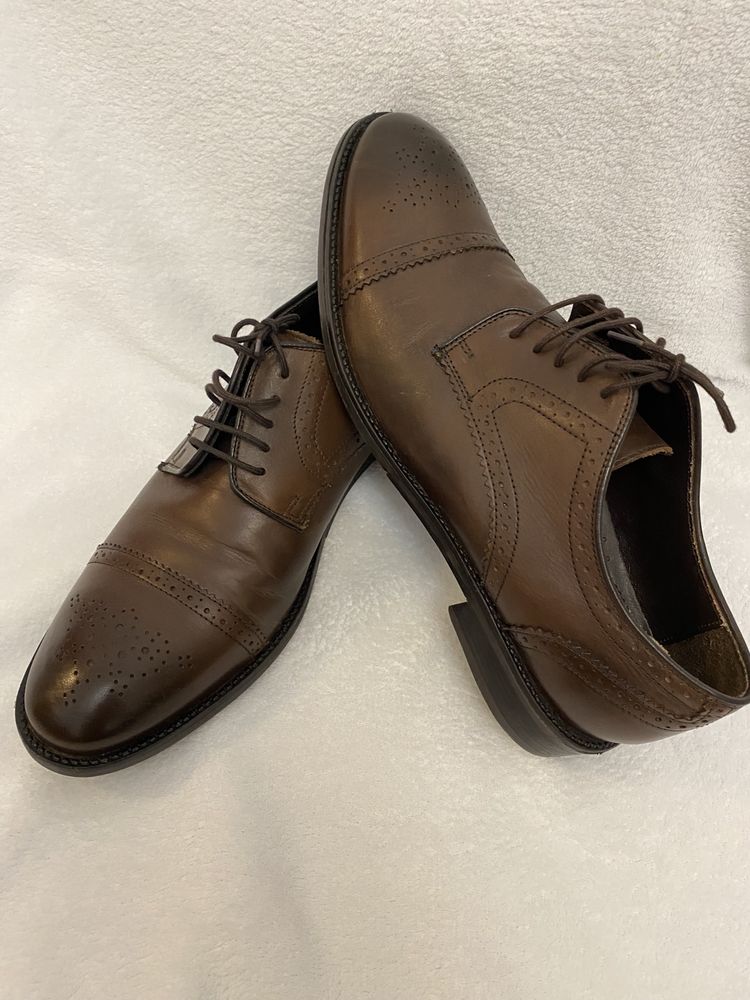 Pantofi maro eleganti din 100% piele naturala