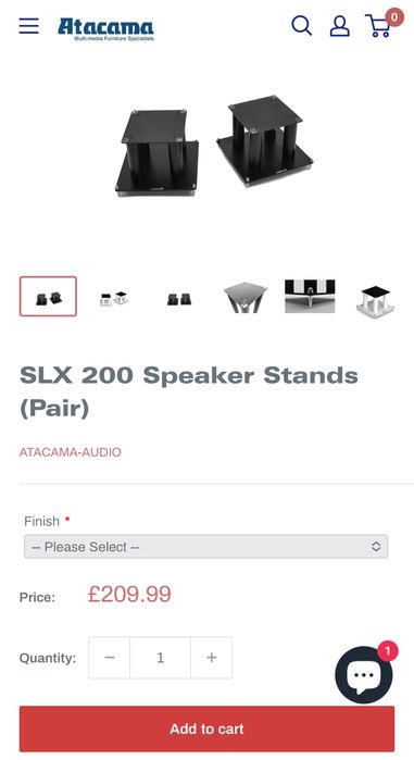 Standuri boxe de podea/birou  Atacama Audio SL 200  (suport boxe)