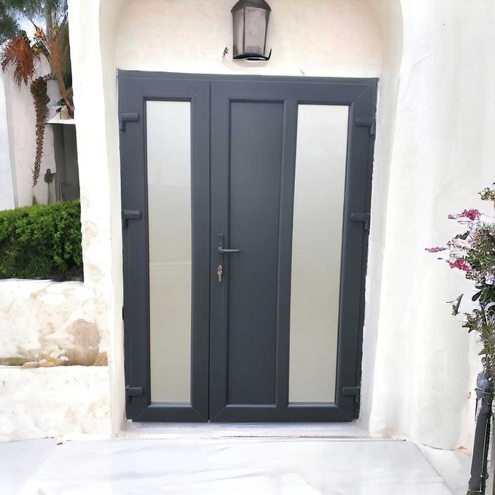 Usa premium de exterior termopan pvc antracit gri disponibil pe stoc