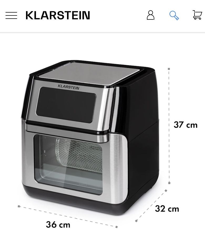 Air Fryer Klarstein AeroVital Fry фритюрник с горещ въздух