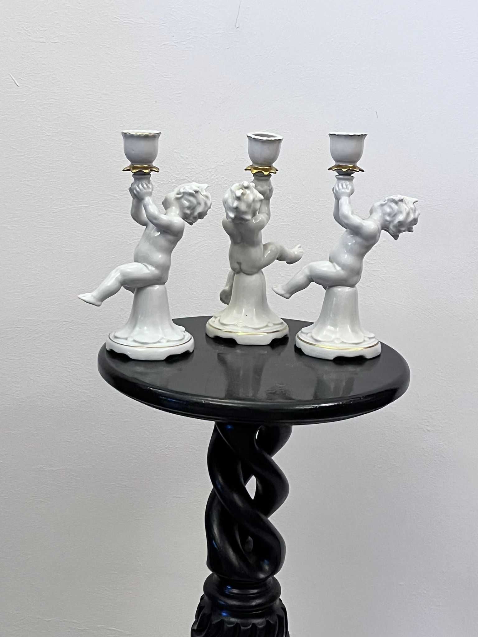 Set 3 sfesnice bibelou bibelouri M O Metzler & Ortloff portelan marcat