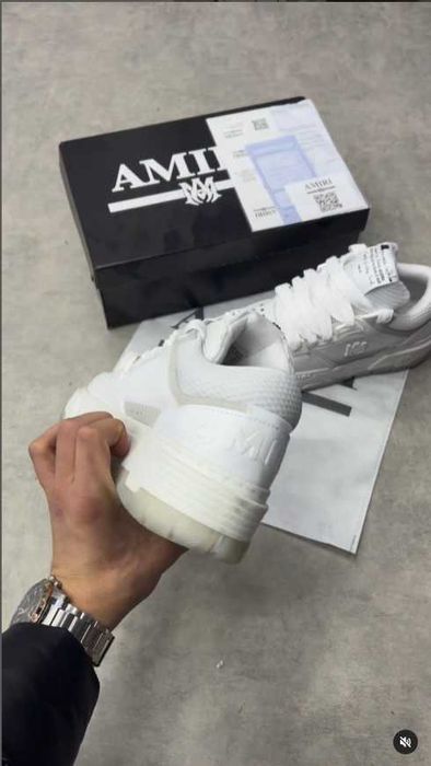 Adidasi AMIRI MA-1 All White - Produs NOU cu cutie