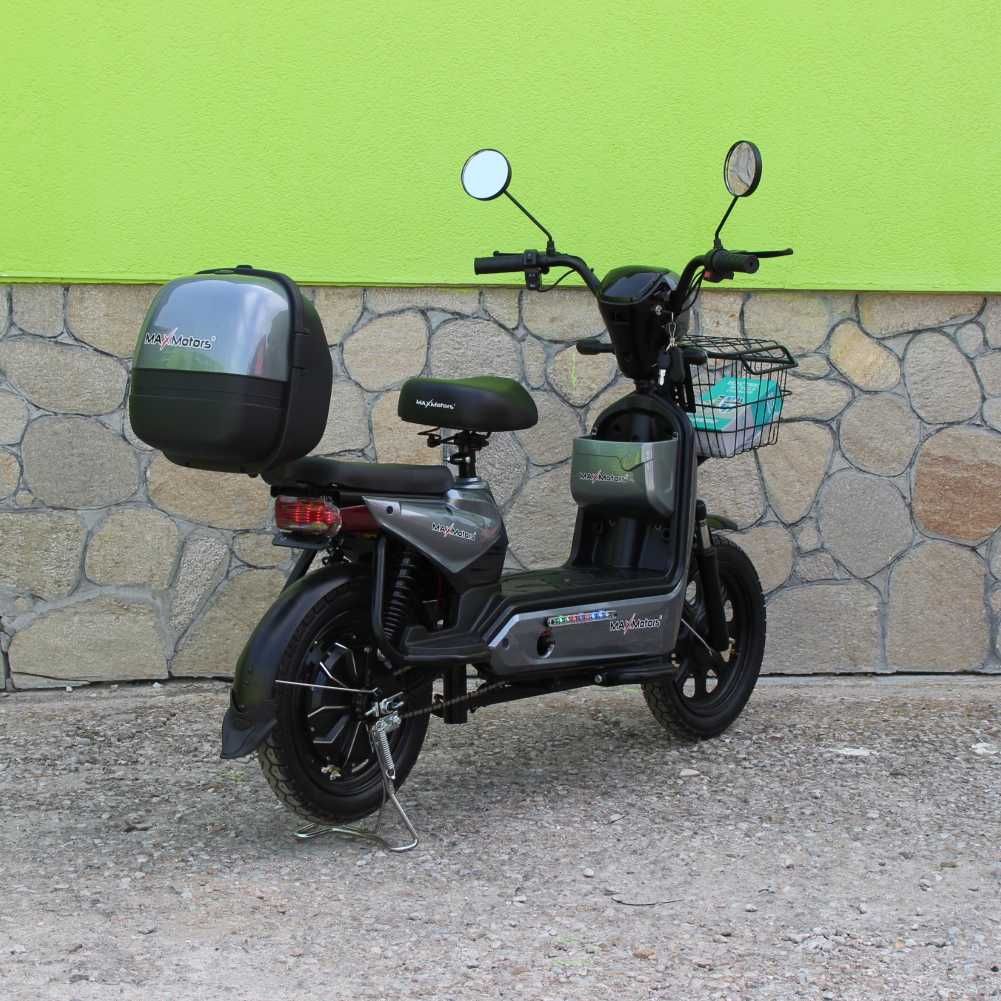 Ел.скутер – велосипед MaxMotors със 16″ гуми, 750W, 48V/20Ah GRAY