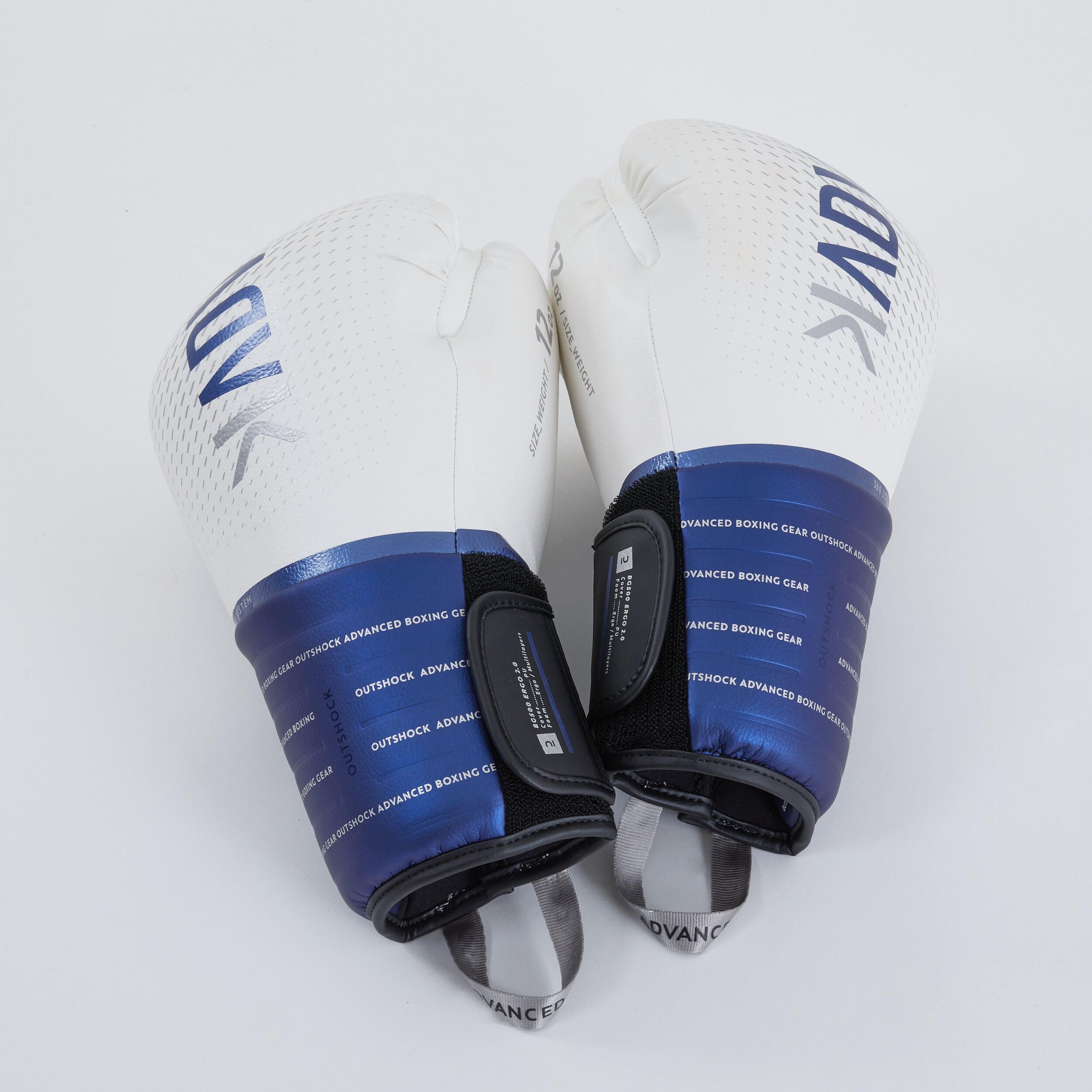 Mănuşi de Box 500 Alb-Albastru - 16 - produs resigilat (nou) Decathlon