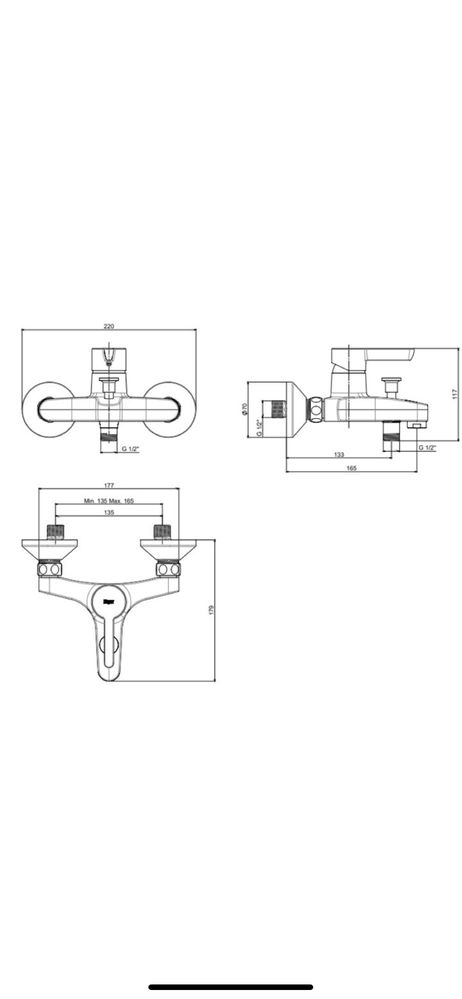 Set baterii dus Roca: baterie lavoar, baterie cada, para dus