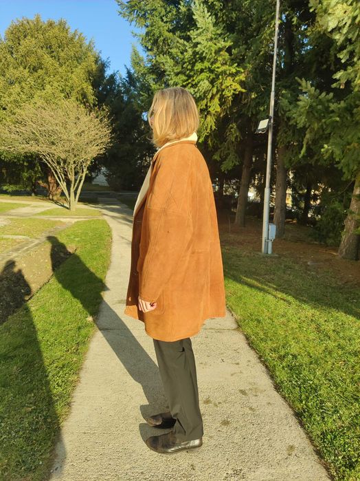 Cojoc barbat blana naturala miel XXL 2XL 3XL 54-56 NOU Maro Shearling