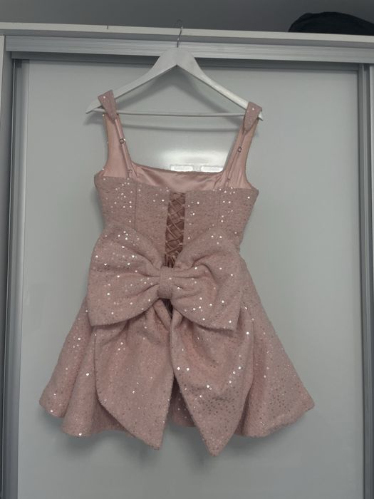 Rochie babyboo roz cu paiete
