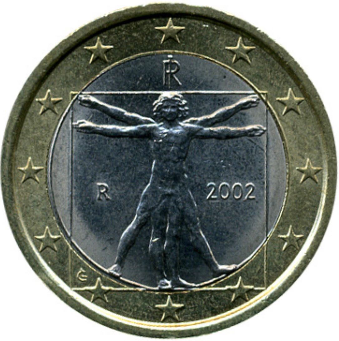 Монета за колекционери - 1 euro 2002 Leonardo da Vinci