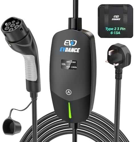 Ново Зарядно за електромобили Type 2 | 6-13A | Дълъг кабел | Безопасно