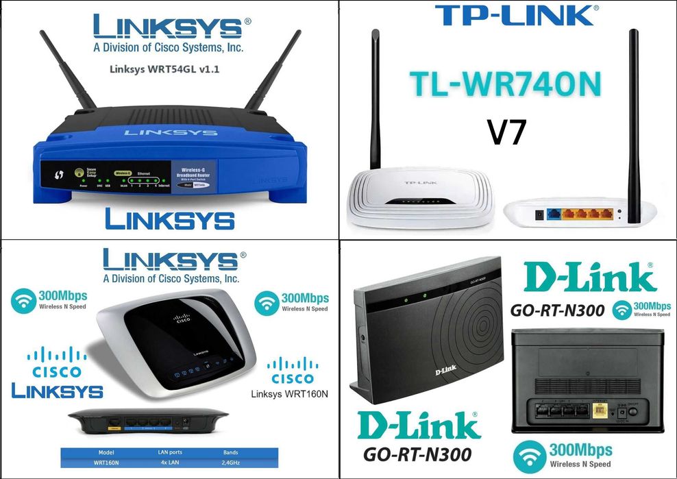 Wi-Fi Рутери Linksys, TP-Link, D-Link и Tenda...