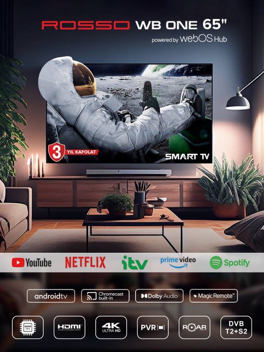 Televizor Rosso 50 Wb One Webos. Для дома.