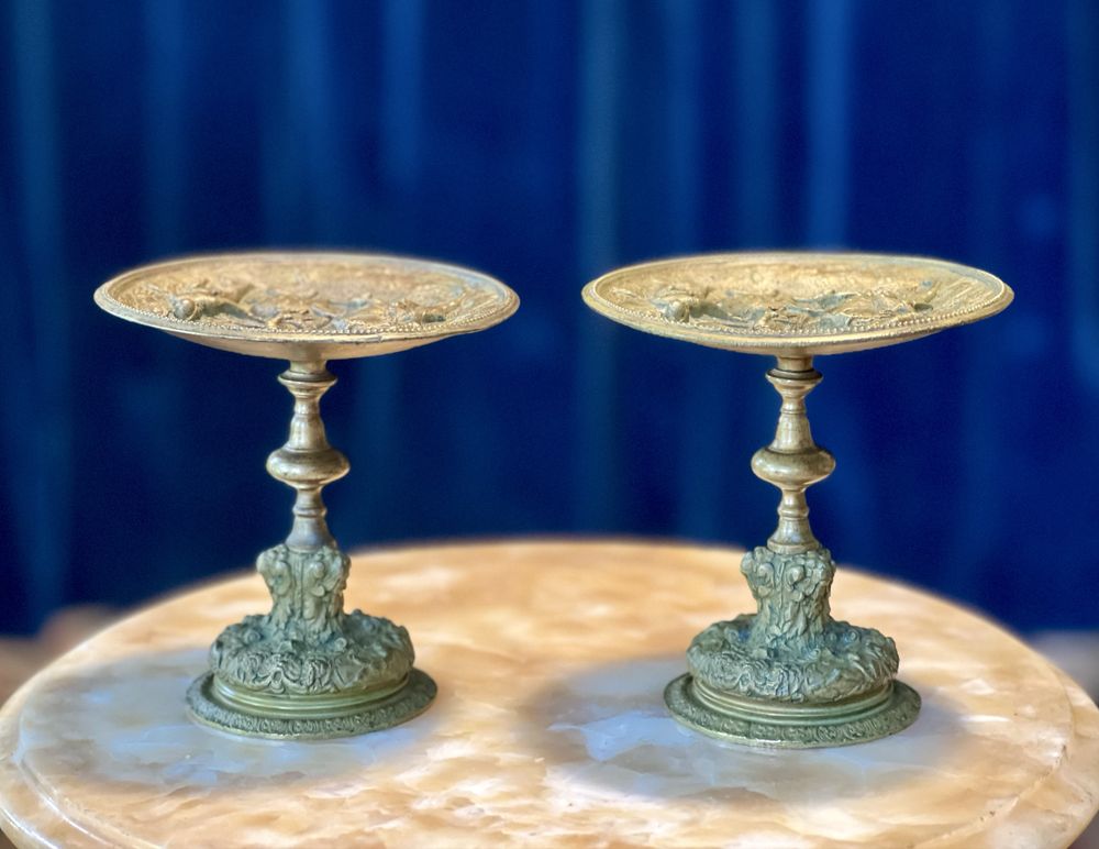 Set 2 Cupe decorative Bronz *** vintage / antic / vechi / retro ***